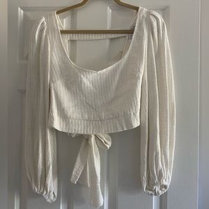 Petal & Pup cream crop top